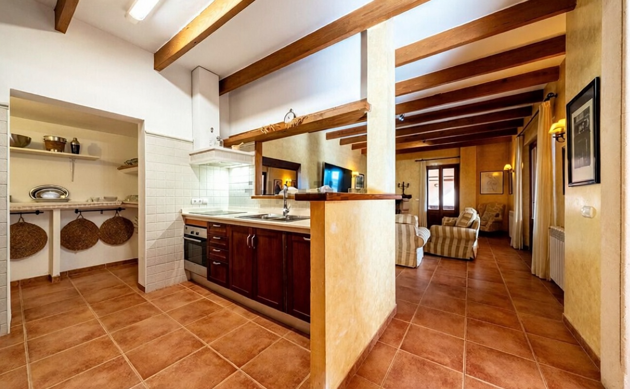 Haus mit direkter Strandzugang in Mallorca, Balears (Illes) — Küche