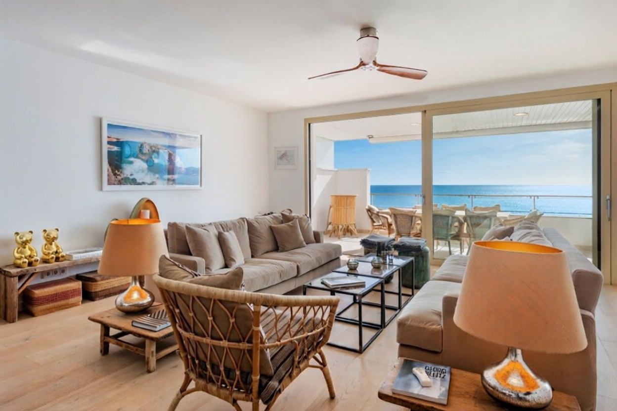 Beachfront flat in Palma de Mallorca — Living room