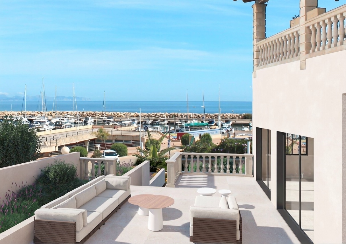 Chalet mit direkter Strandzugang in Arta — Meerterrasse