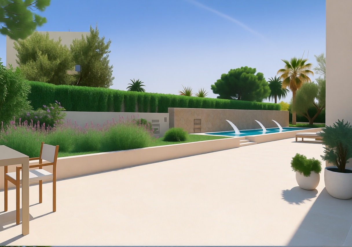 Chalet mit direkter Strandzugang in Arta — Terrasse