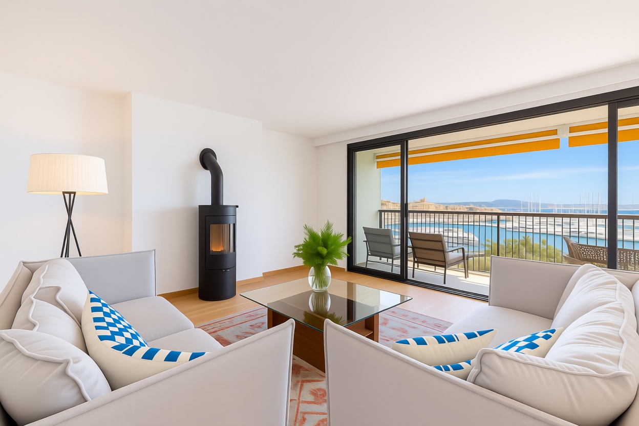 Beachfront flat in Palma de Mallorca — Living room
