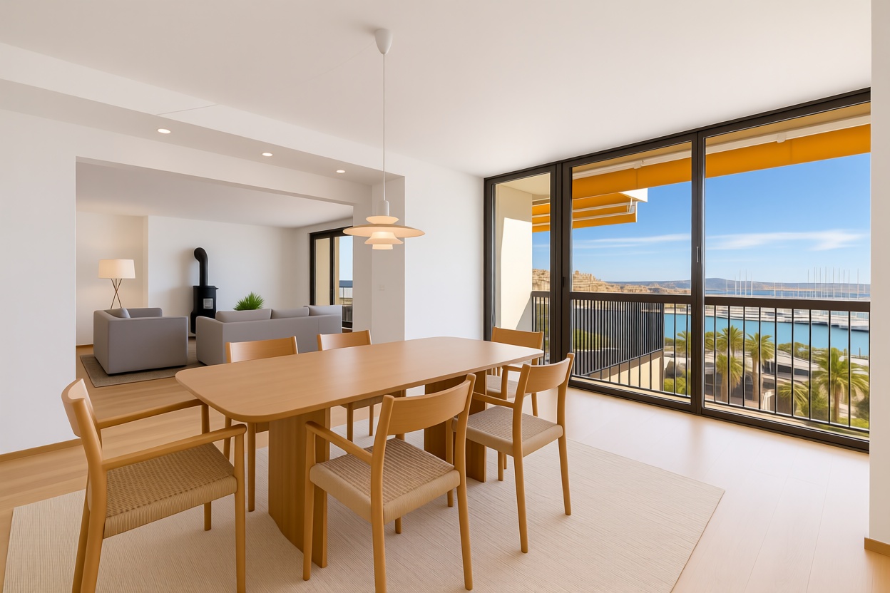 Beachfront flat in Palma de Mallorca — Dining room