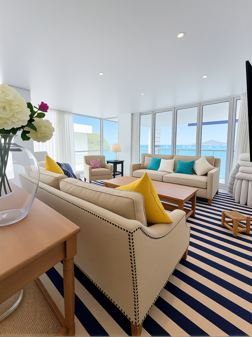 Beachfront flat in Pollença — Living room