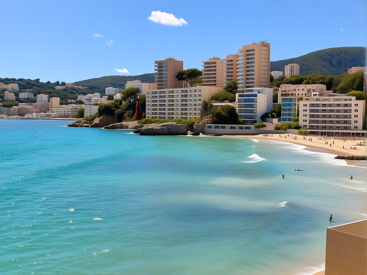 Wohnung in erste Strandlinie in Palma de Mallorca — Meerblick