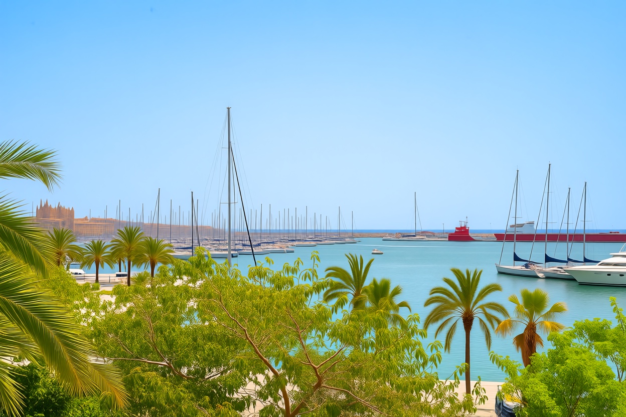 Beachfront flat in Palma de Mallorca — Sea view
