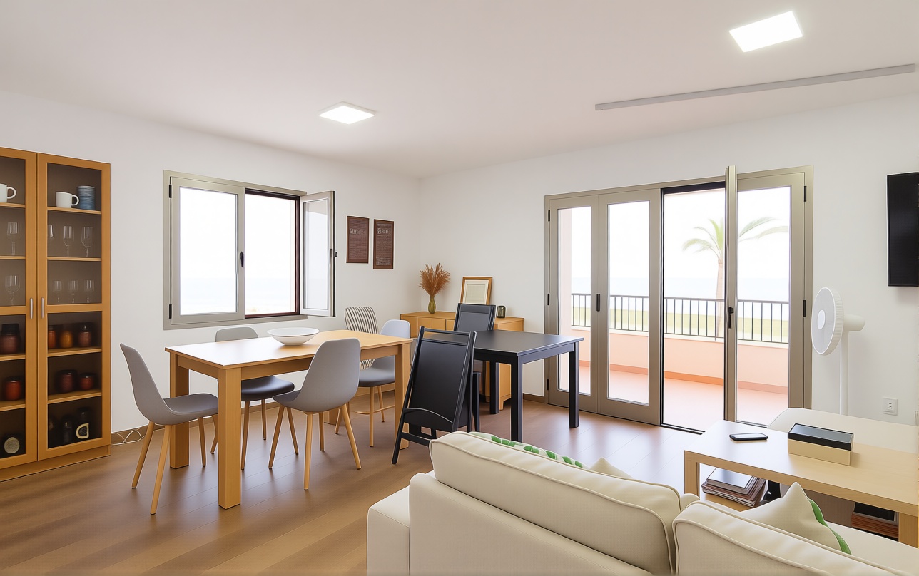 Beachfront flat in Santa Margalida — Living room