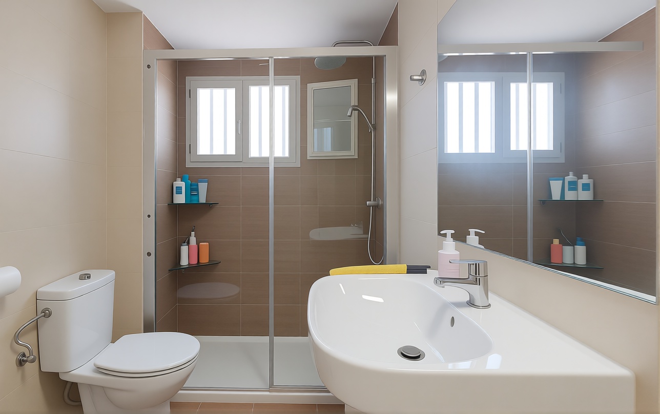 Beachfront flat in Santa Margalida — Bathroom