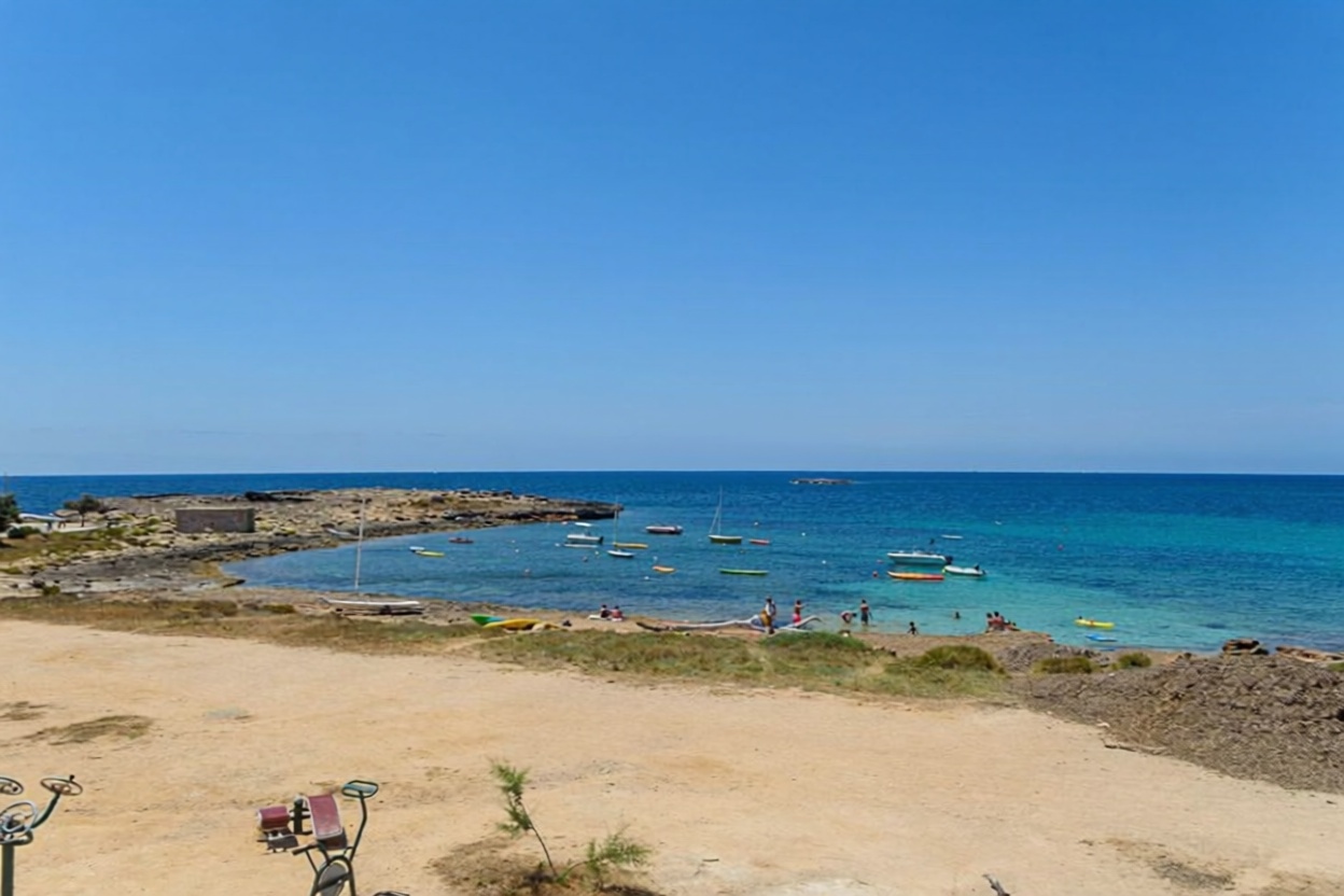 Beachfront flat in Ses Salines — Sea view