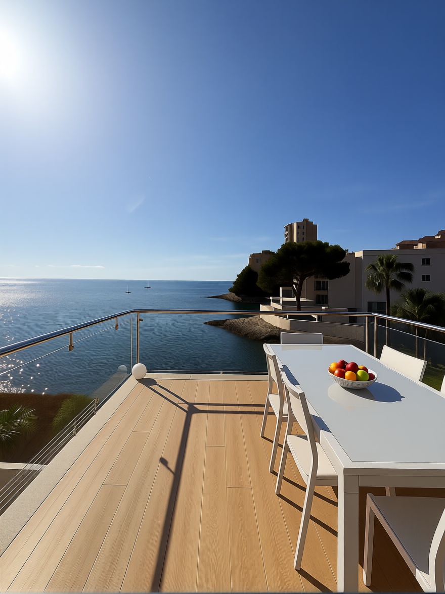 Appartement en attique en première ligne de mer à Calvià — Terrasse mer