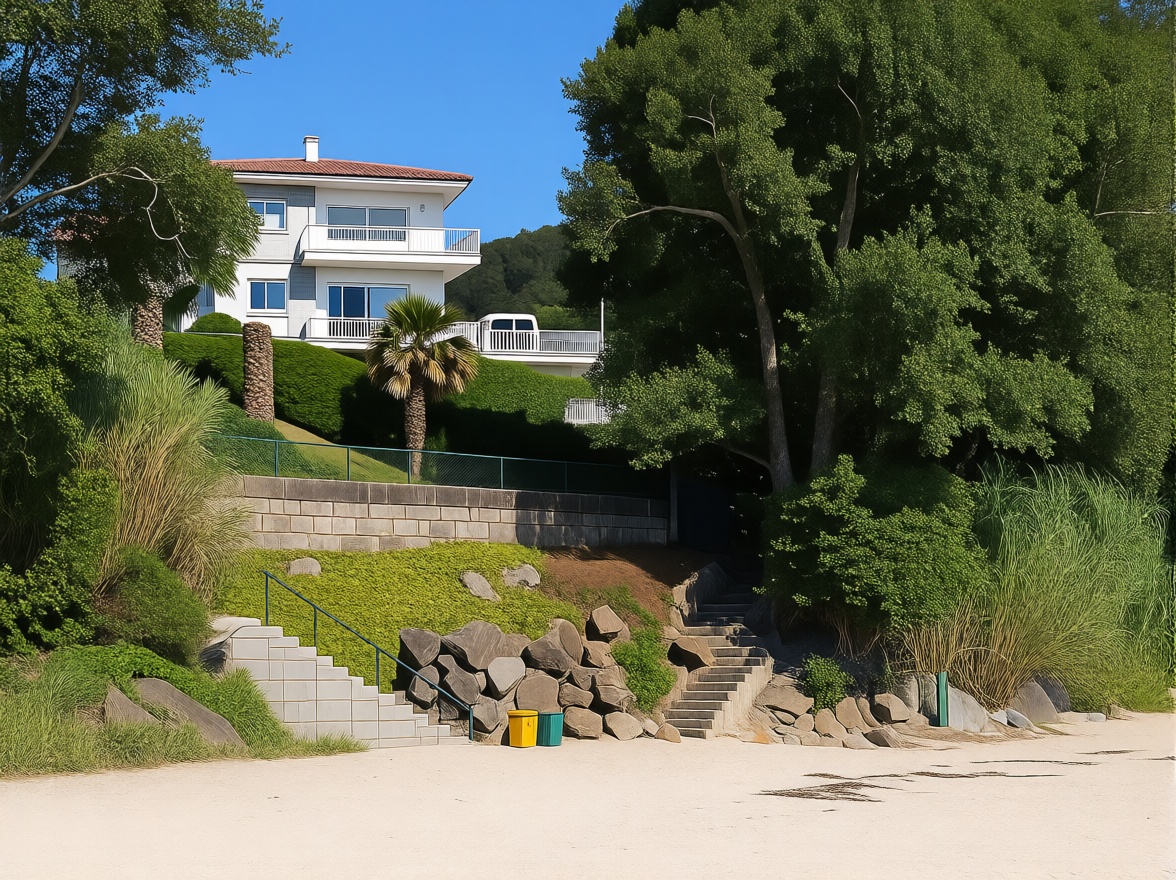Chalet with direct beach access in Marín