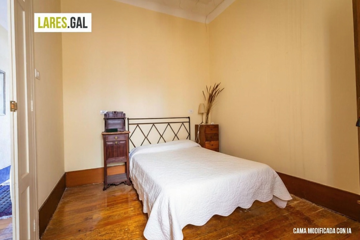Chalet with direct beach access in Cangas — Bedroom