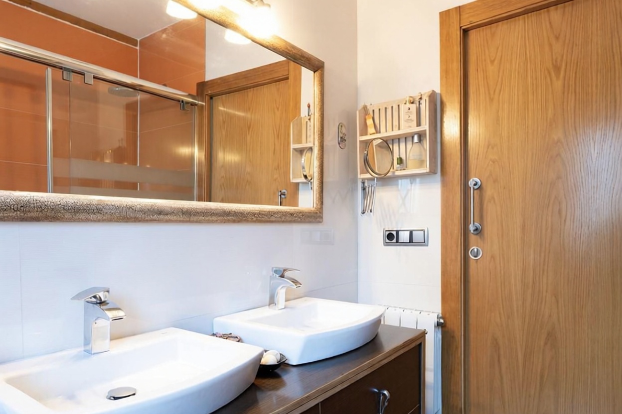 Chalet with direct beach access in Bueu — Bathroom