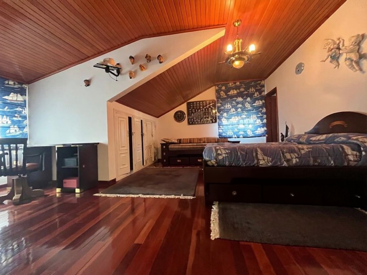 Chalet mit direkter Strandzugang in Vilanova de Arousa — Schlafzimmer