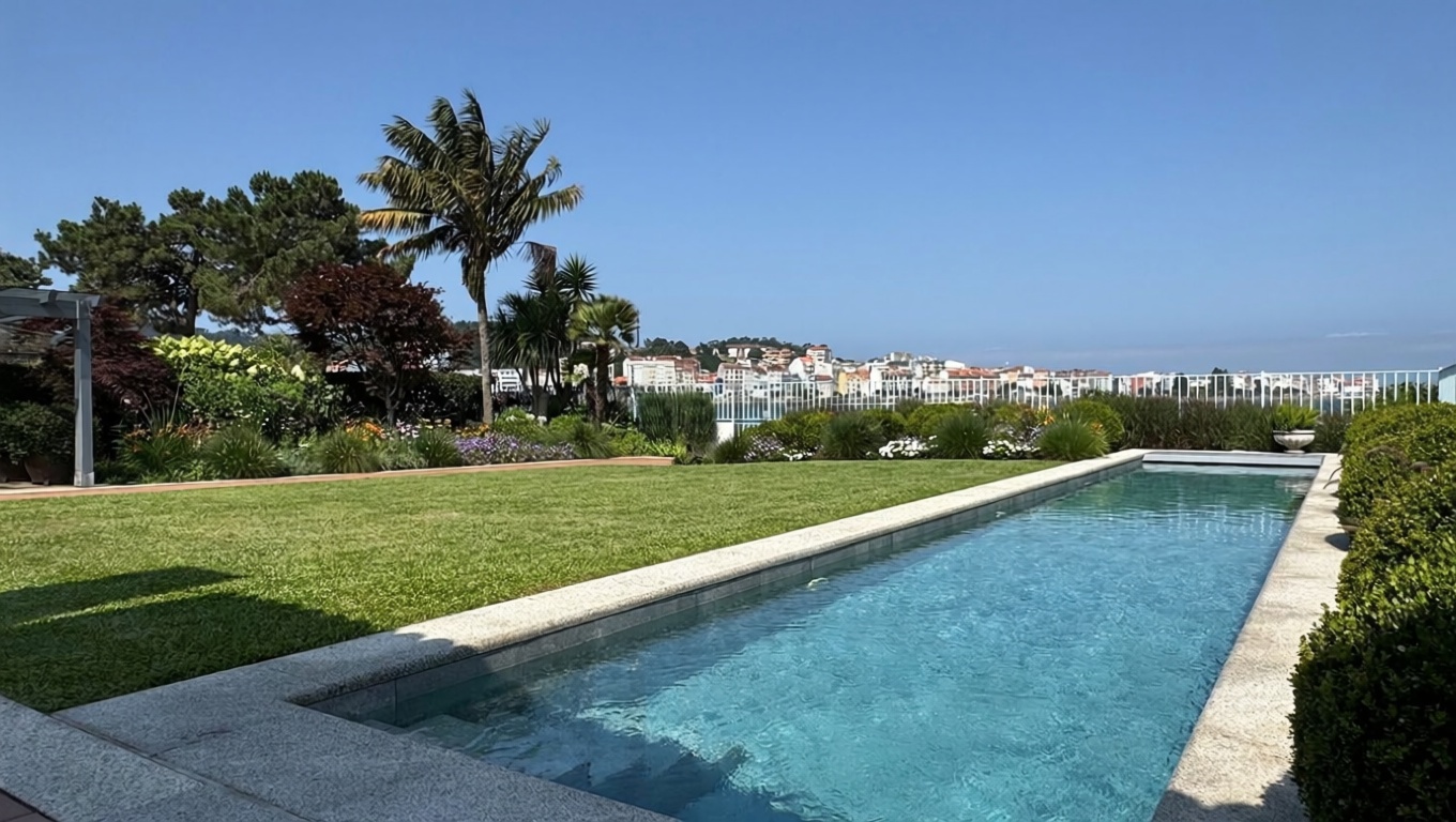 Chalet avec accès direct à la plage à O Grove — Vue mer