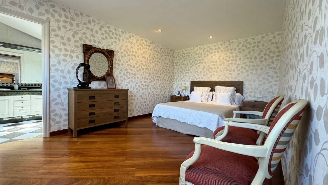 Chalet avec accès direct à la plage à O Grove — Chambre