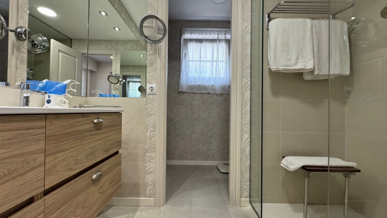 Chalet avec accès direct à la plage à O Grove — Sanitaires