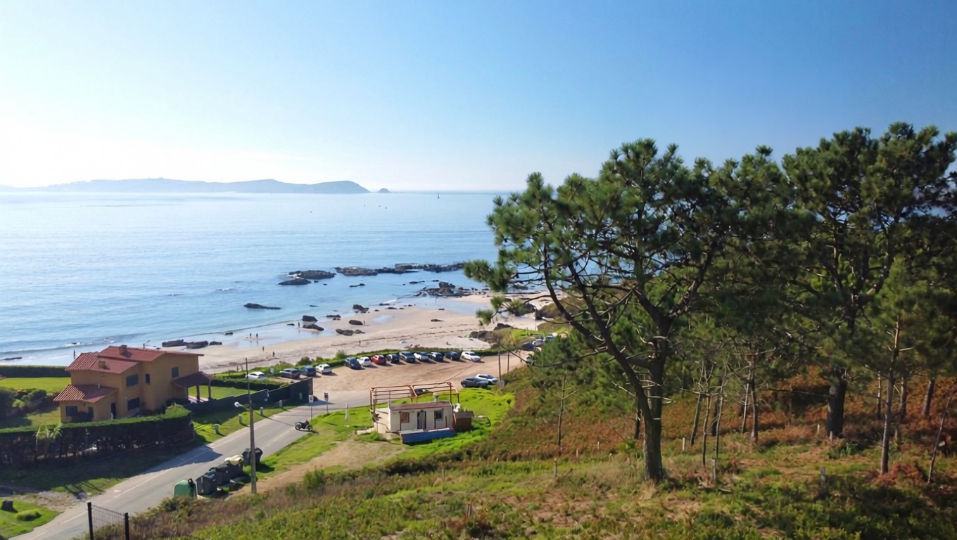 Chalet avec accès direct à la plage à Noalla — Vue mer