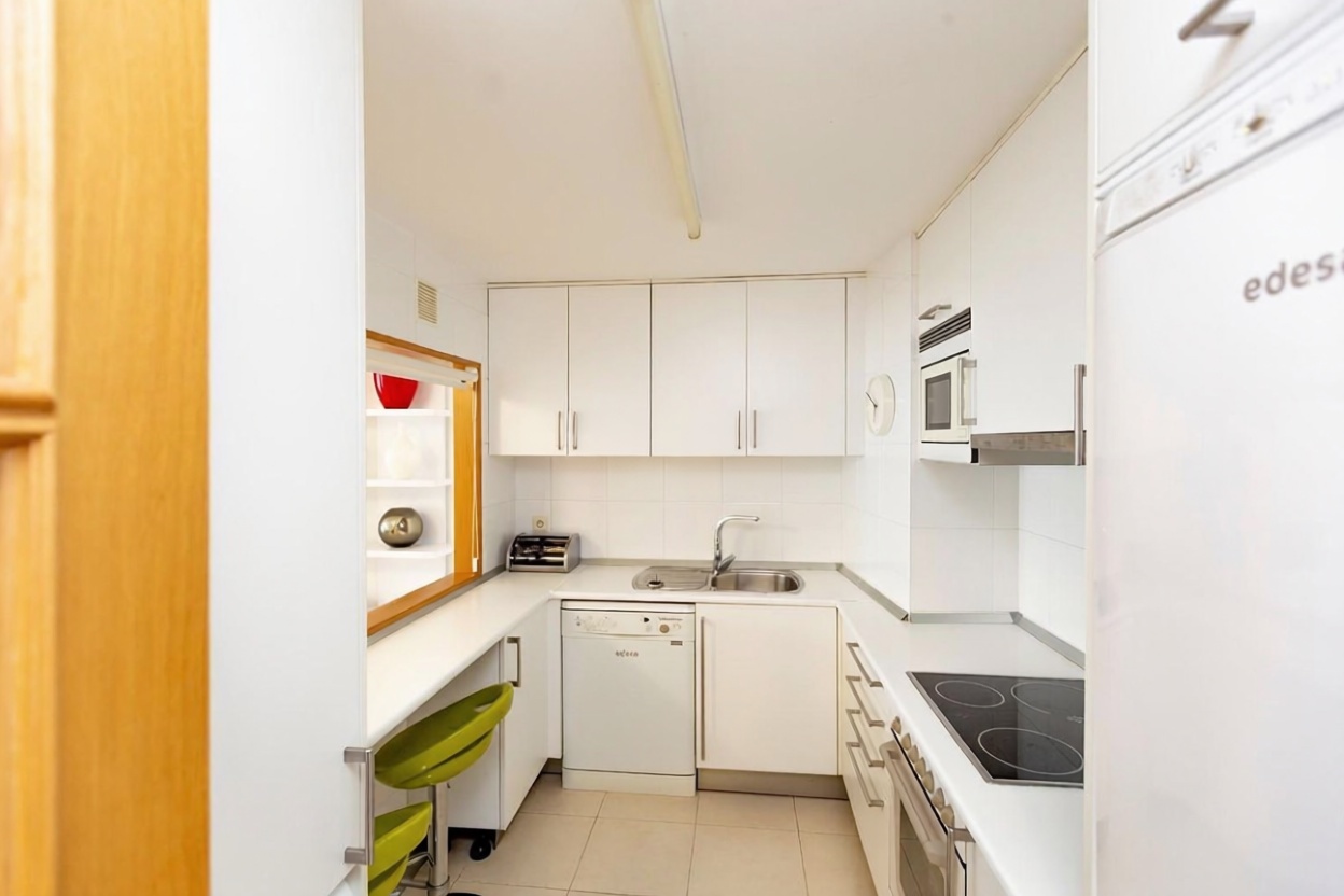 Appartement en première ligne de plage à Sanxenxo — Cuisine