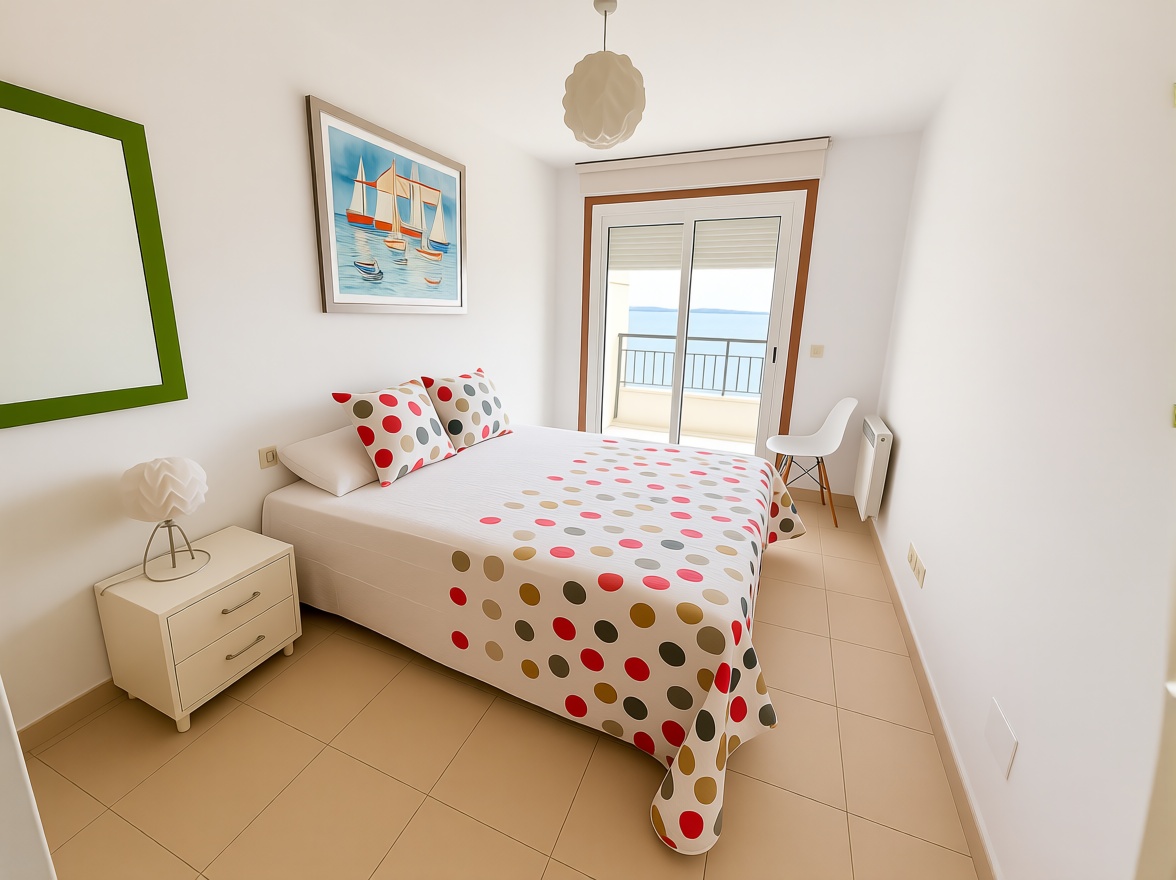 Appartement en première ligne de plage à Sanxenxo — Chambre