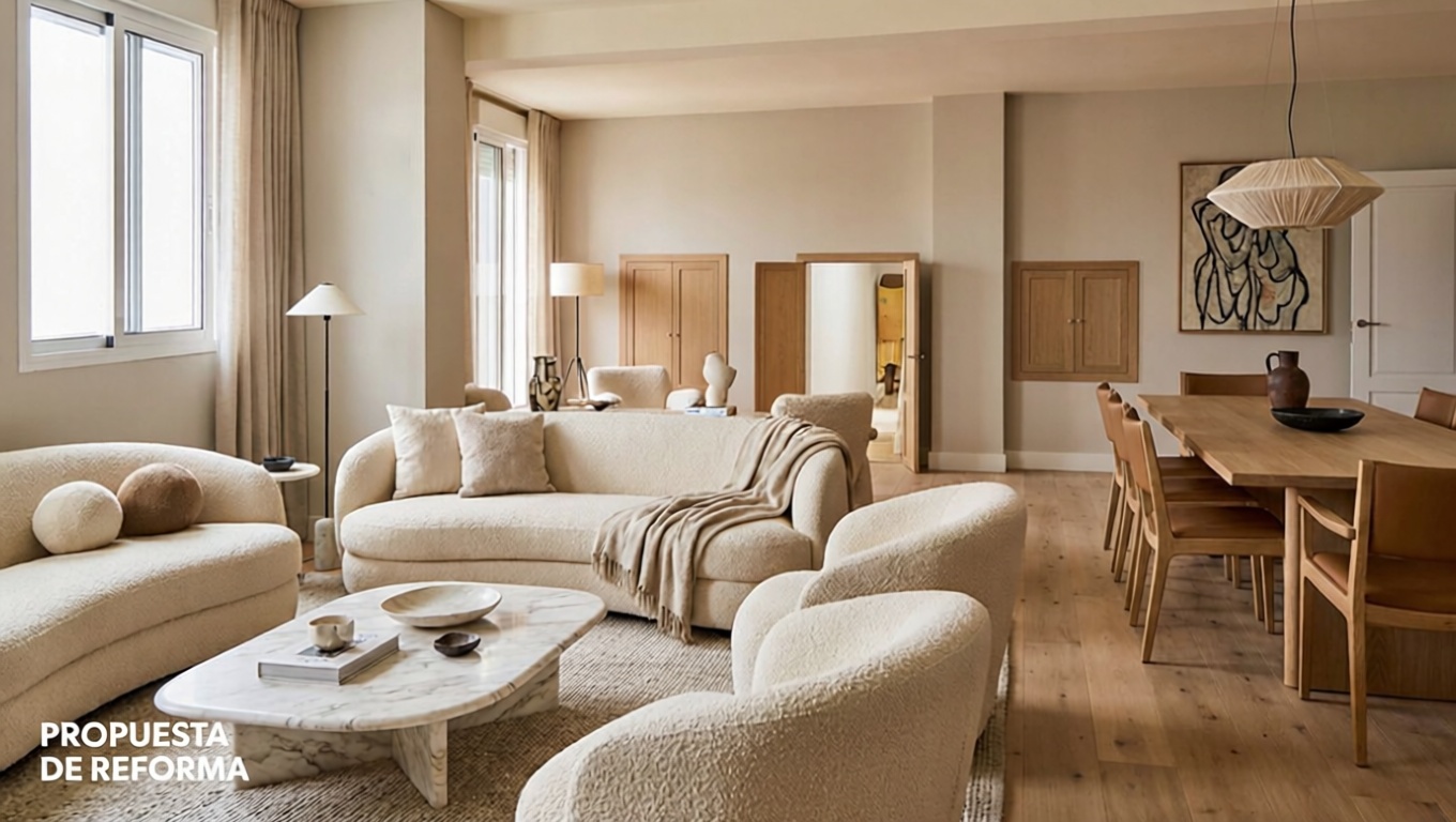 Appartement en attique en première ligne de mer à Sanxenxo — Séjour