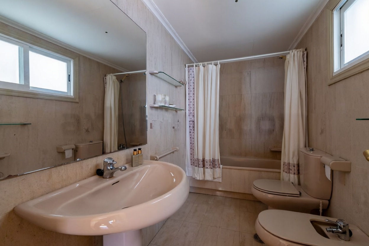 Apartamento em primeira linha de praia em Sanxenxo — Casa banho