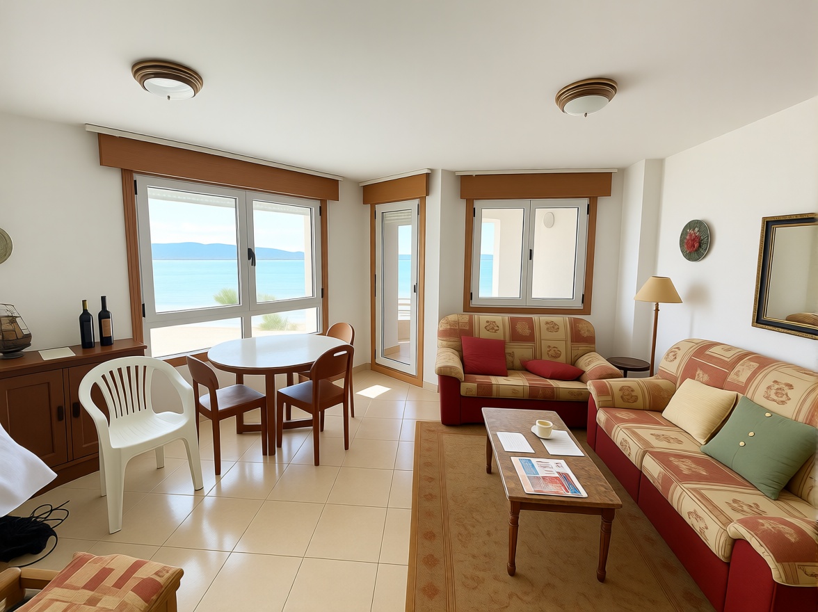 Appartement en première ligne de plage à Sanxenxo — Séjour