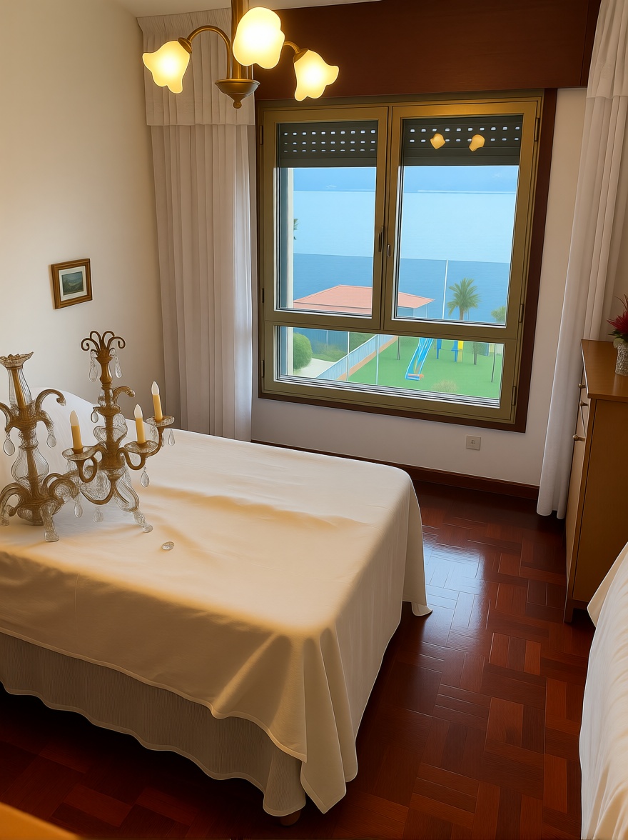 Beachfront flat in Sanxenxo — Bedroom