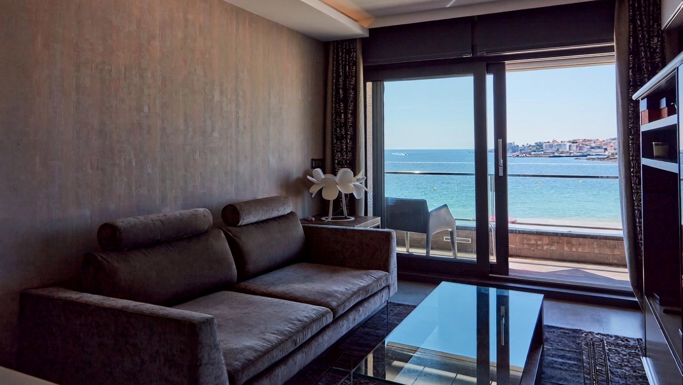 Apartamento em primeira linha de praia em Sanxenxo — Sala