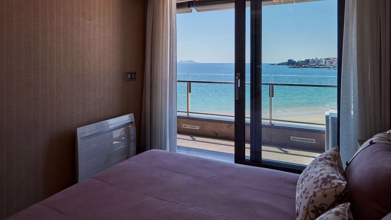 Apartamento em primeira linha de praia em Sanxenxo — Quarto