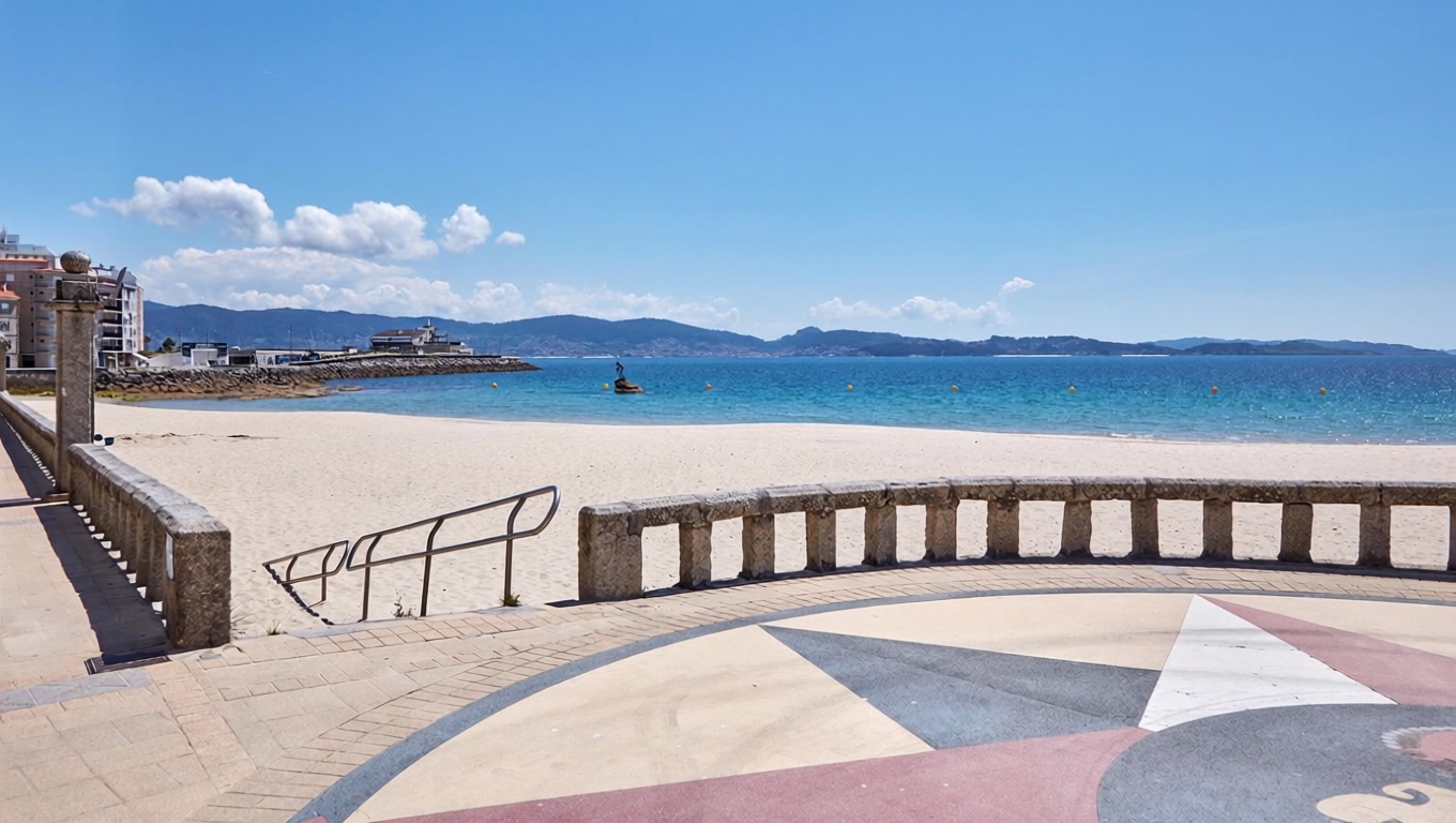 Apartamento em primeira linha de praia em Sanxenxo — Vista mar