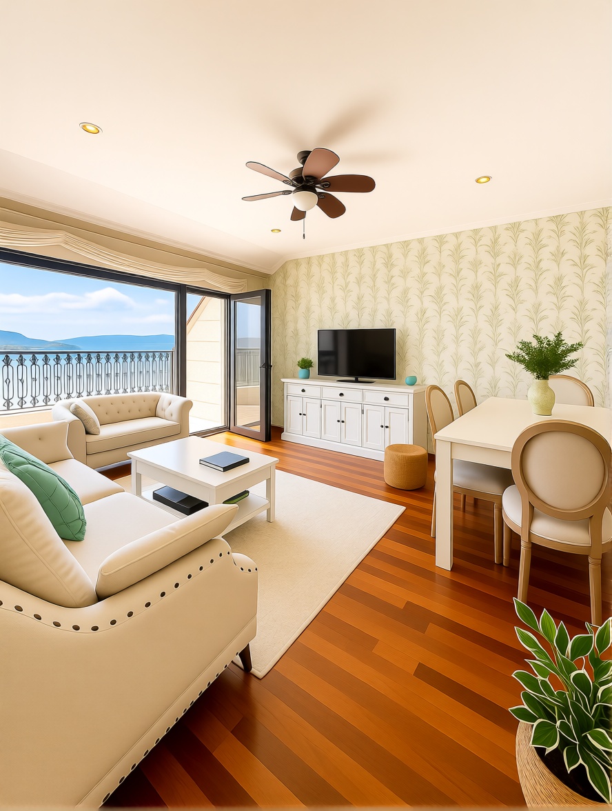 Ático em primeira linha de mar em Vilagarcía de Arousa — Sala
