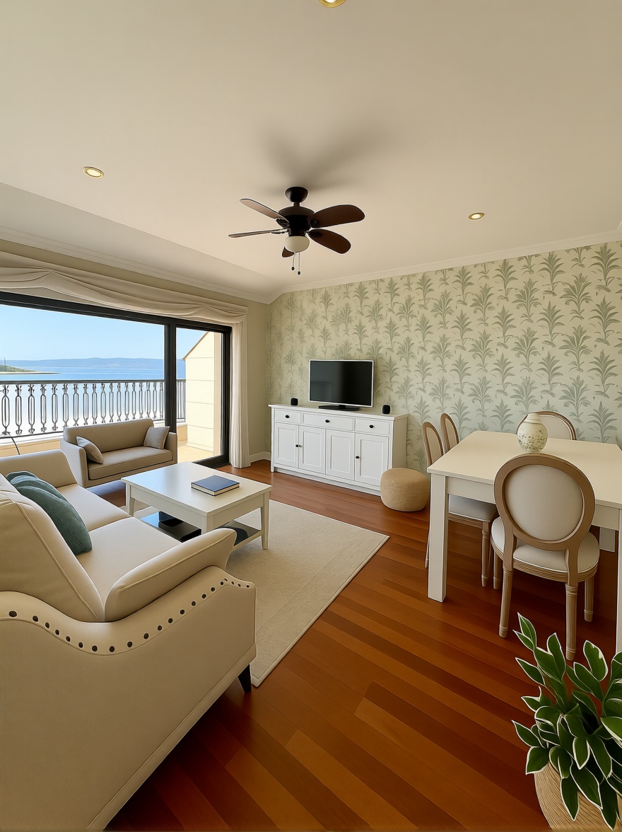 Seafront attic in Vilagarcía de Arousa — Living room
