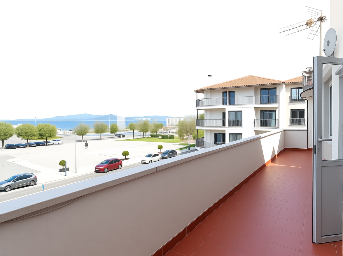 Chalet with direct beach access in O Grove — Sea terrace