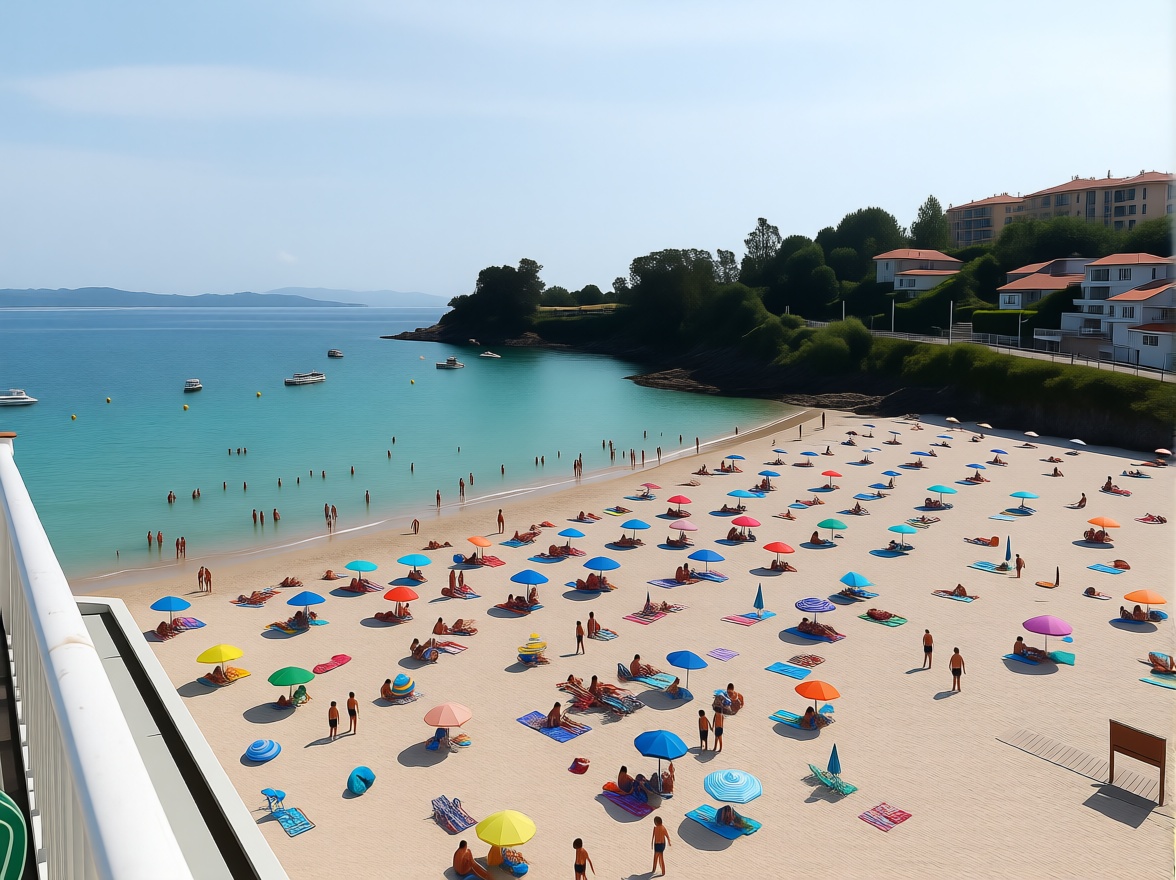 Appartement en première ligne de plage à Sanxenxo — Vue mer