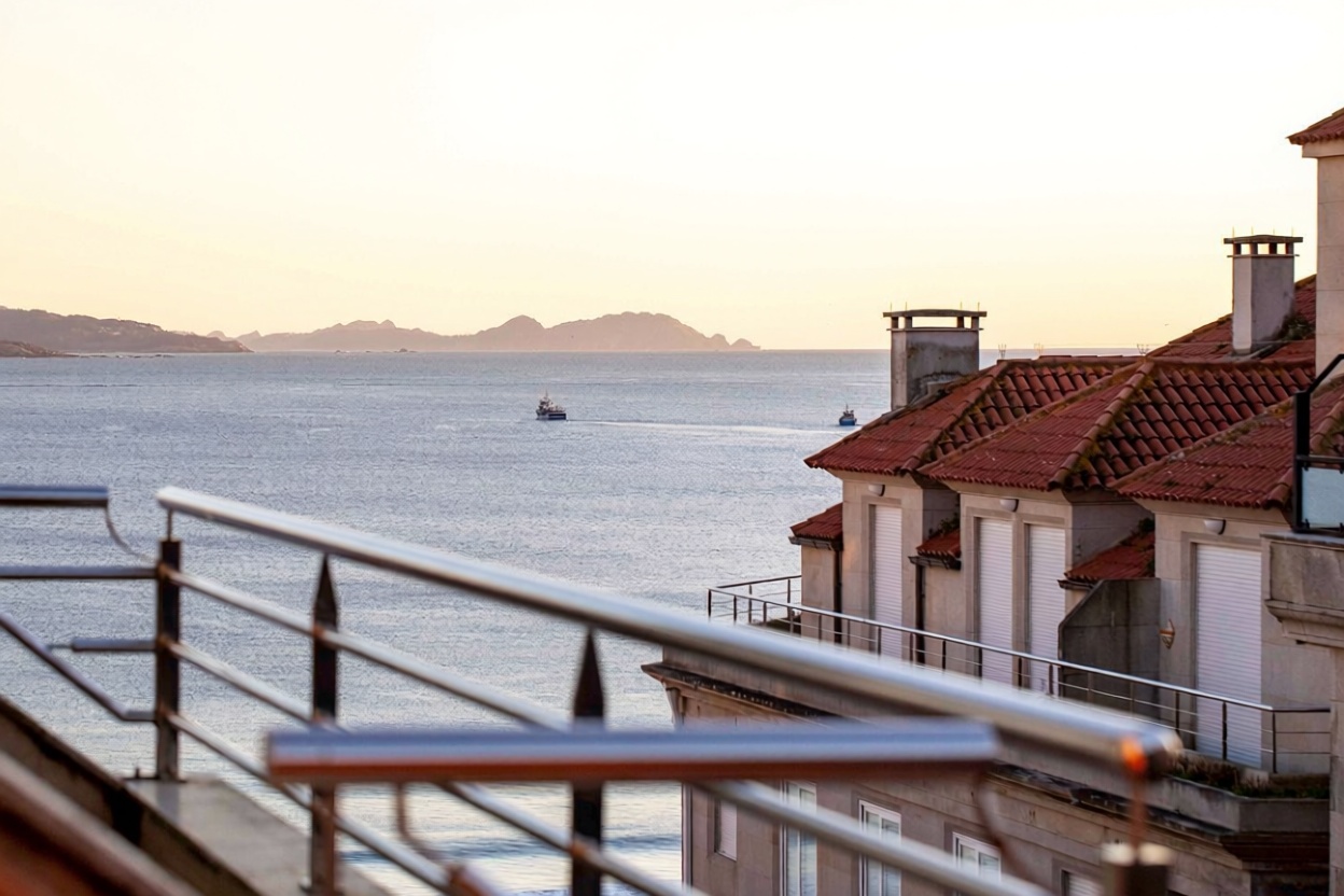 Ático em primeira linha de mar em Sanxenxo — Vista mar