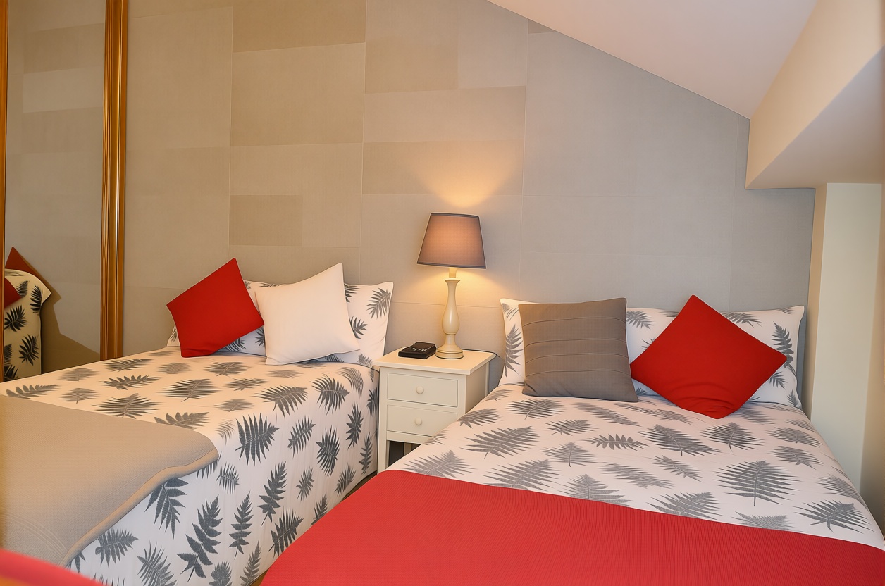 Seafront attic in Sanxenxo — Bedroom