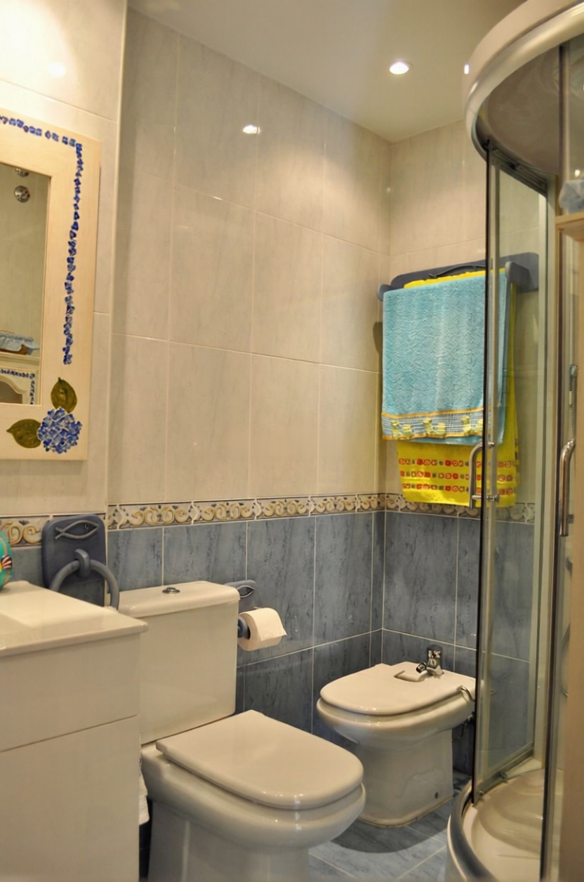 Seafront attic in Sanxenxo — Bathroom
