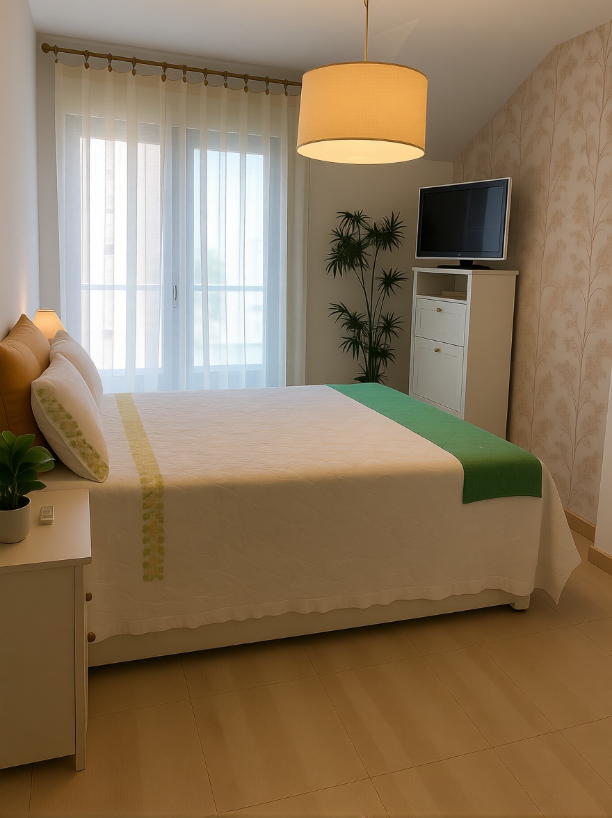 Beachfront flat in Sanxenxo — Bedroom