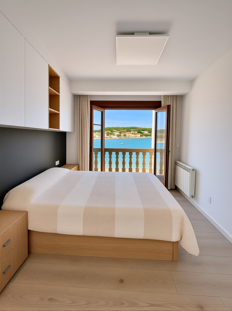 Apartamento em primeira linha de praia em Illa de Arousa — Quarto