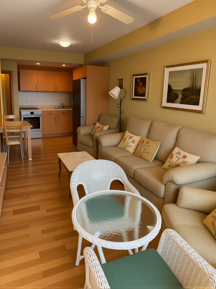Appartement en première ligne de plage à O Grove — Séjour