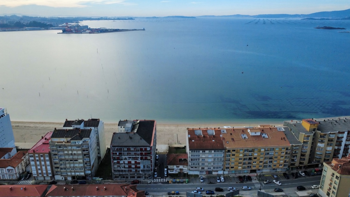 Beachfront flat in Vilagarcía de Arousa — Aerial