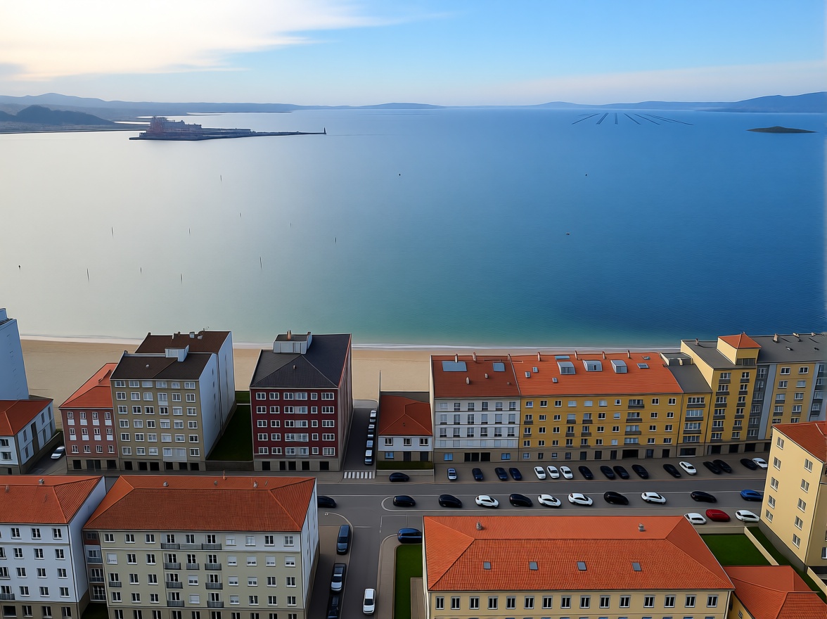 Beachfront flat in Vilagarcía de Arousa — Aerial