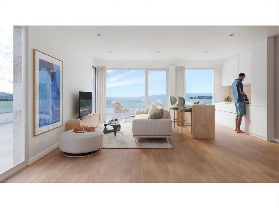 Beachfront flat in Vilagarcía de Arousa — Living room