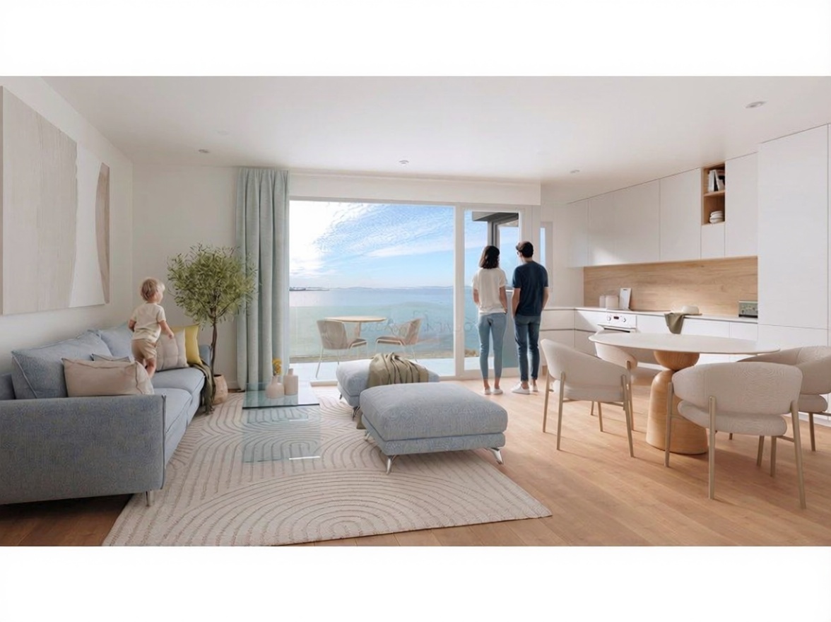 Beachfront flat in Vilagarcía de Arousa — Living room