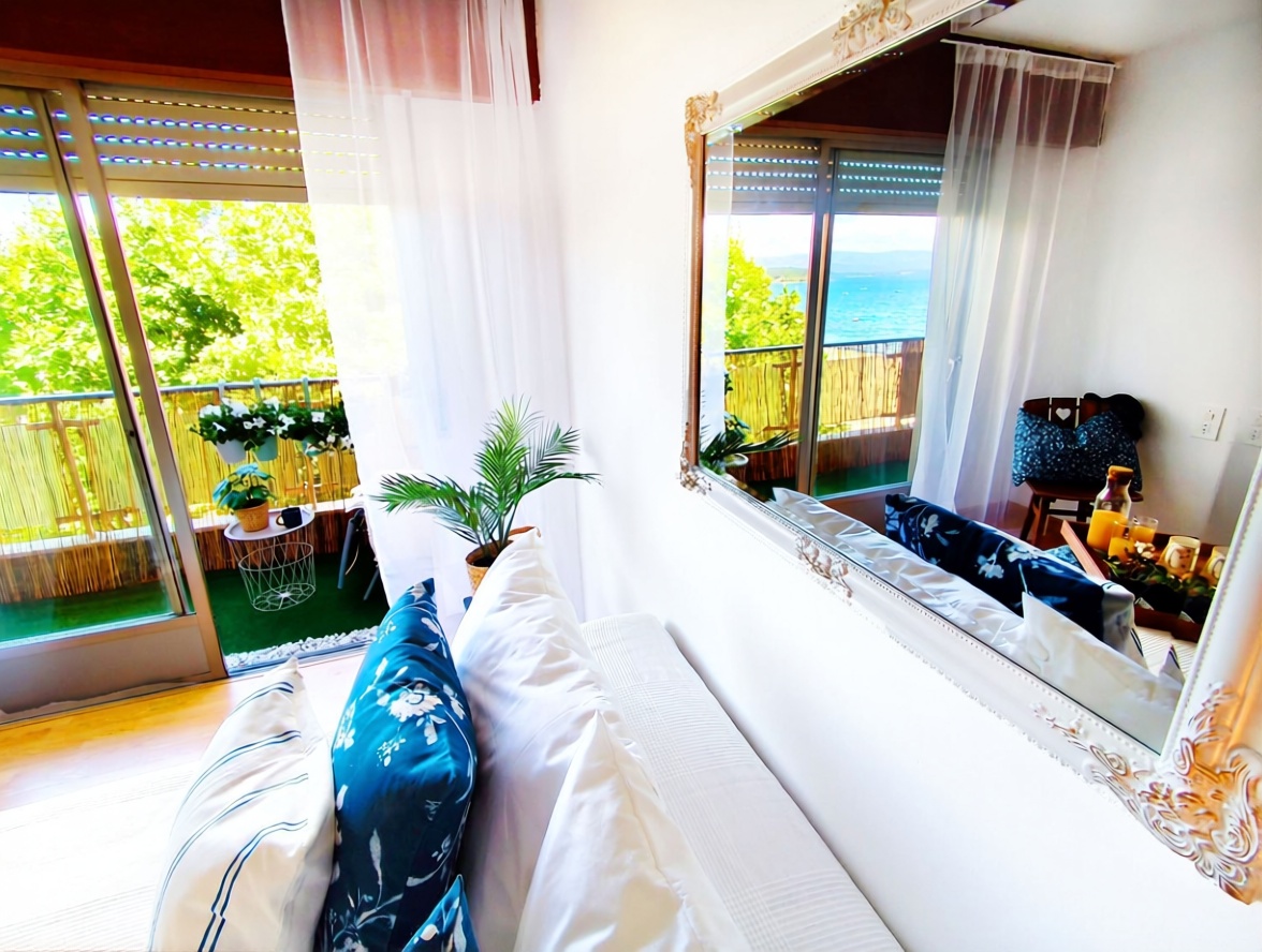 Beachfront flat in Vilagarcía de Arousa — Bedroom
