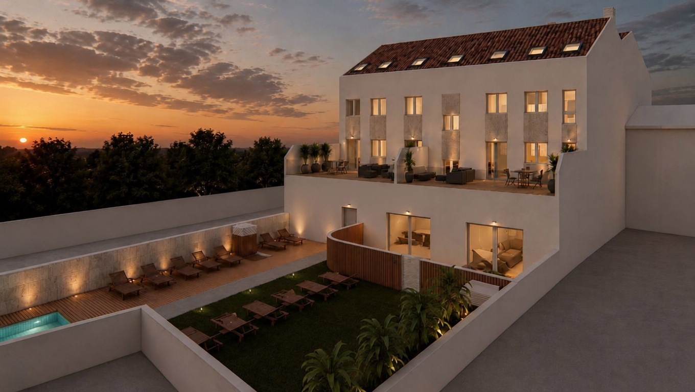 Beachfront flat in Puebla del Caramiñal — Aerial