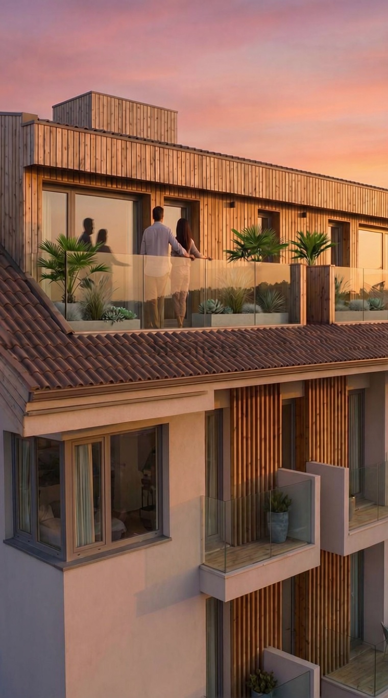 Seafront attic in Ribeira — Facade