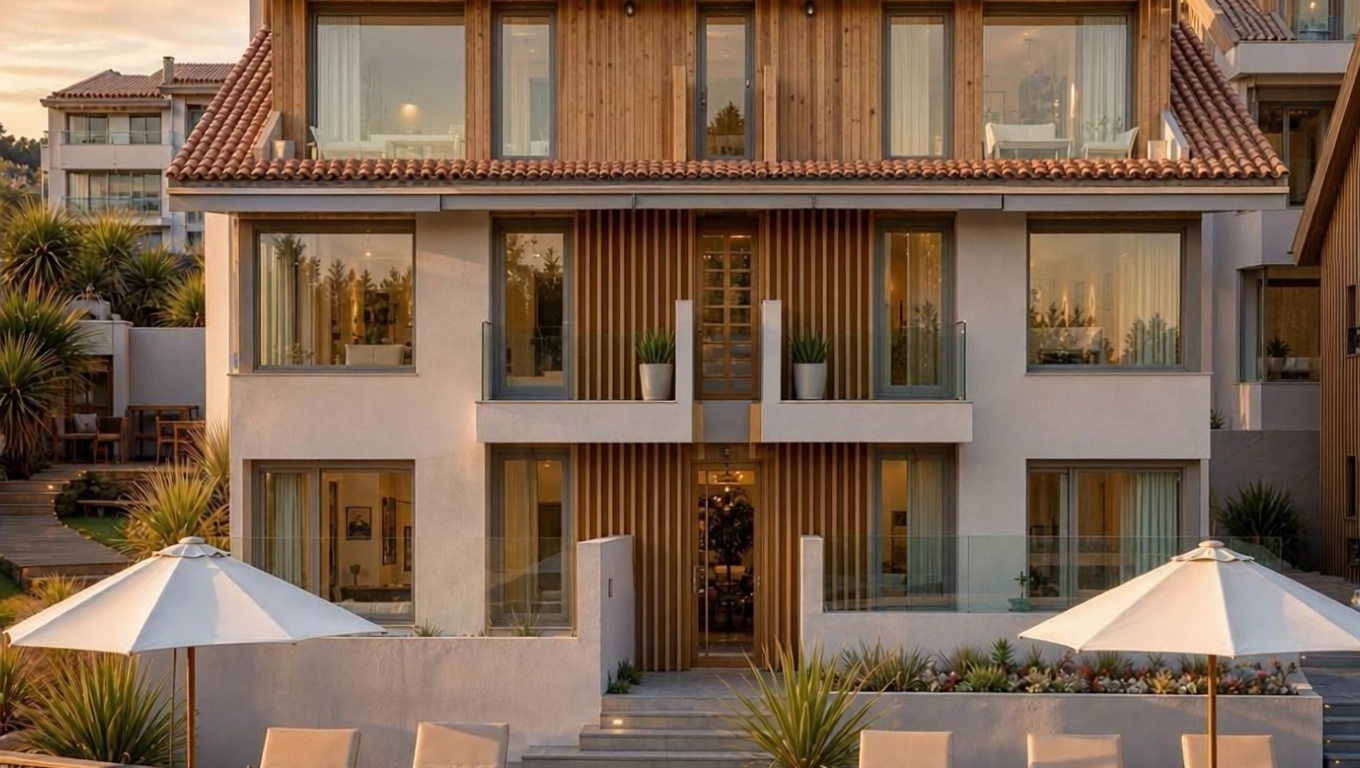 Beachfront flat in Ribeira — Facade
