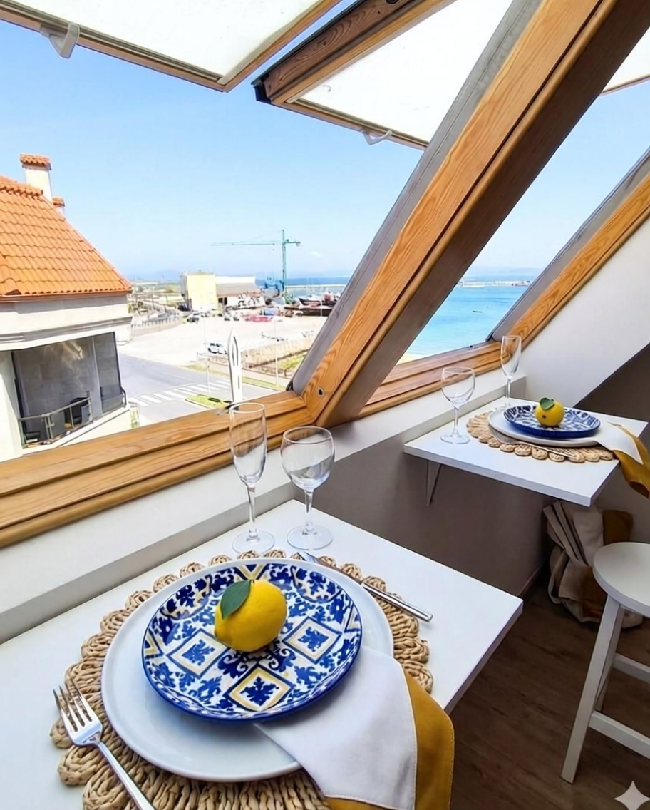 Beachfront flat in Ribeira — Sea terrace