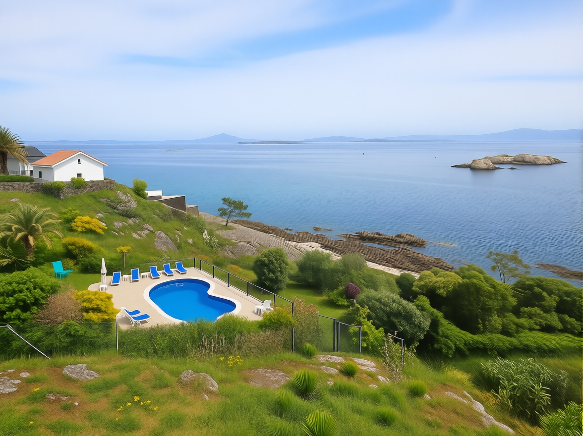 Seafront attic in Ribeira — Pool